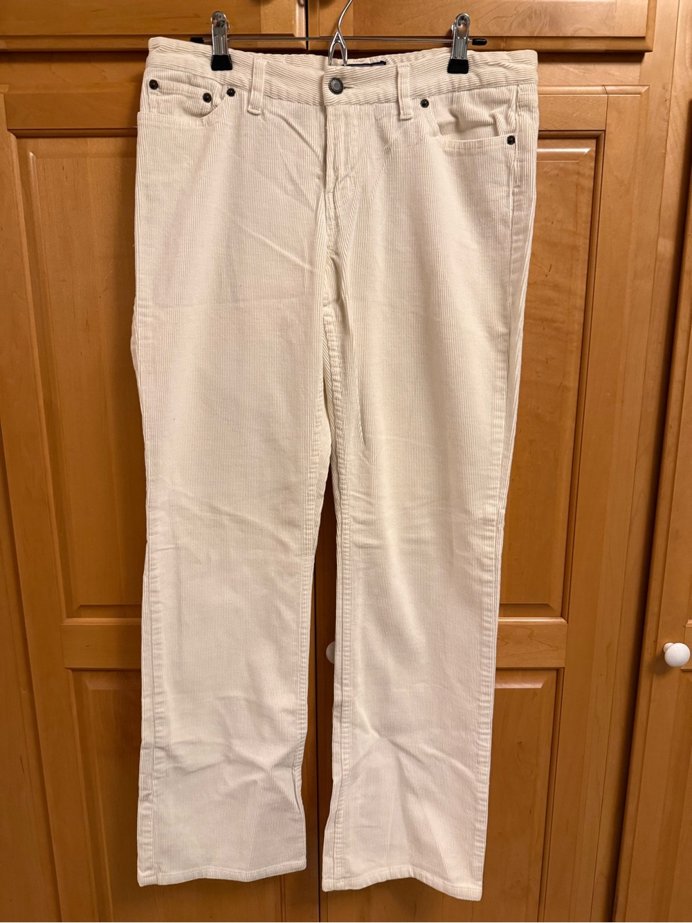 Vineyard Vines Cream Corduroy Pants with Pink Logo Trim